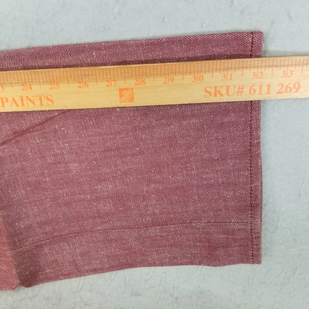 Levis Jeans Mens 38x32 Burgundy 501 Original Fit White Oak Cone Denim 00501-2130